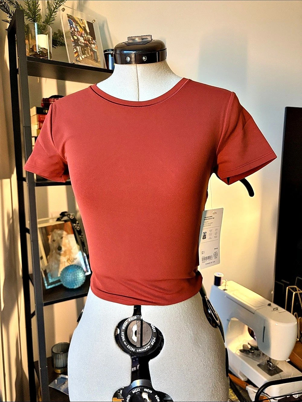 Athleta Transcend Open Back Tee Open Back Short Sleeve Tee in Red XS NWT